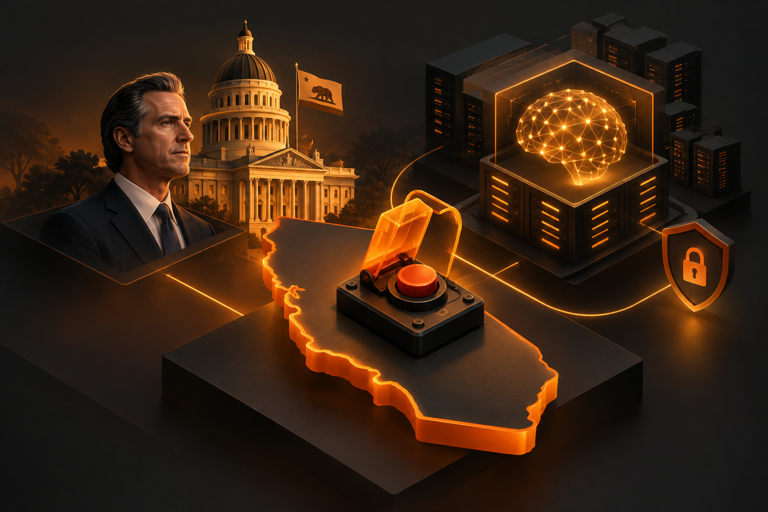 California Plans Mandatory AI Kill Switch – Newsom Pushes for State-Level Regulation