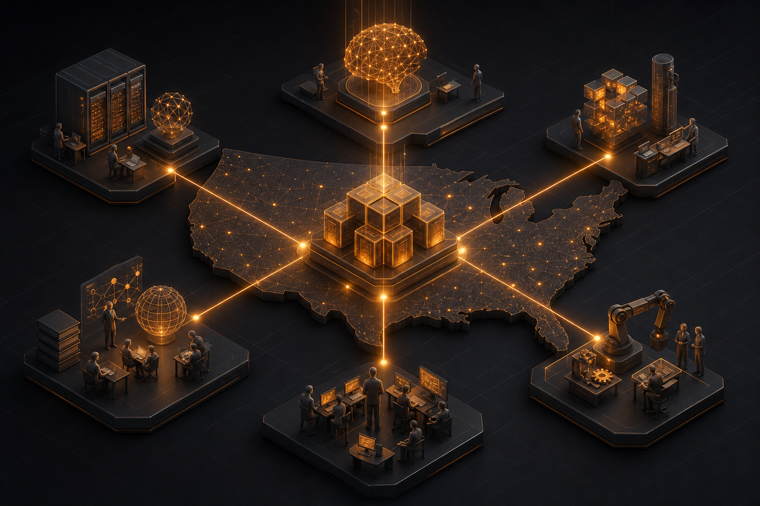 US Invests $100 Million in Decentralized AI Research Infrastructure Hubs