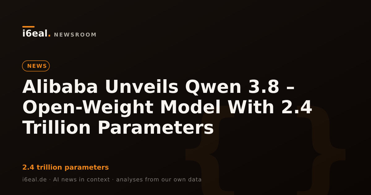 Alibaba Unveils Qwen 3.8 – Open-Weight Model With 2.4 Trillion Parameters