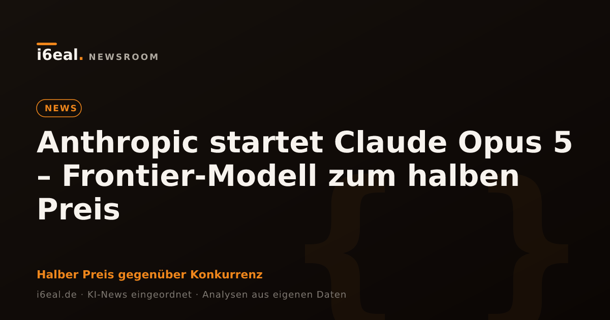 Anthropic startet Claude Opus 5 – Frontier-Modell zum halben Preis