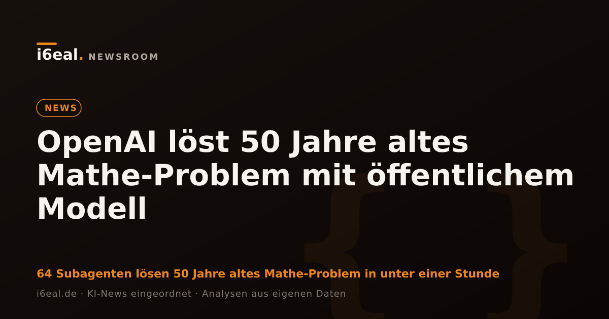 OpenAI löst 50 Jahre altes Mathe-Problem mit öffentlichem Modell