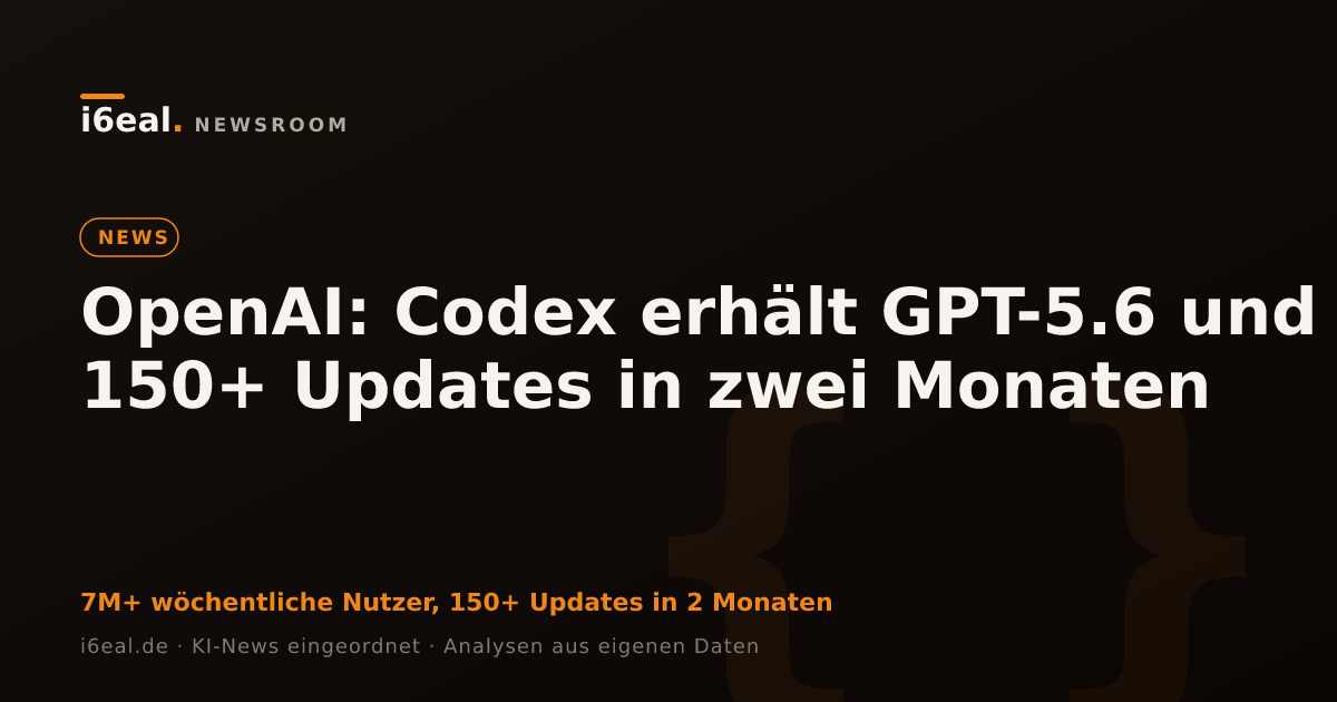 OpenAI: Codex erhält GPT-5.6 und 150+ Updates in zwei Monaten