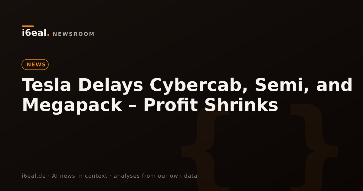 Tesla Delays Cybercab, Semi, and Megapack – Profit Shrinks